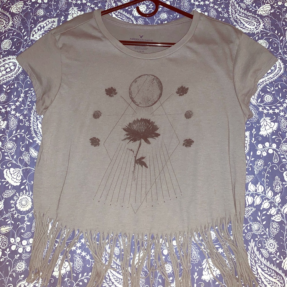 AE fringe crop top